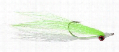 Clouser Minnow Flies - 6-pack - Chartreuse/white - Sizing 6 - 6 Pack