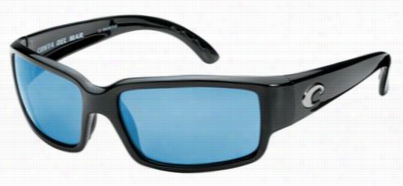 Costa Caballitoo 580g Polarized  Sunlasses - Shiny Black/blue Mirrorr