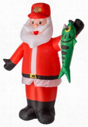 Inflatable Fishing Santa