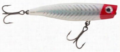 Mirrloue Poppa Mullet Surface Pipper - 3-5/8' - Red Head/white/silver Bones