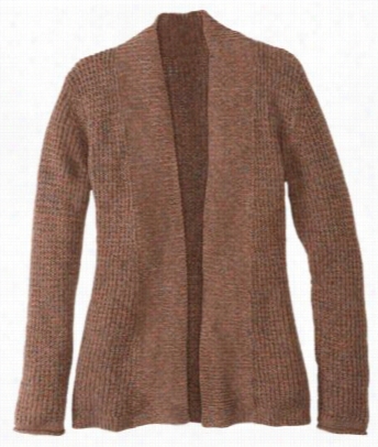 Regular Reflections Marled Yarn Open Front Cardigan For Ladies - Rust - S