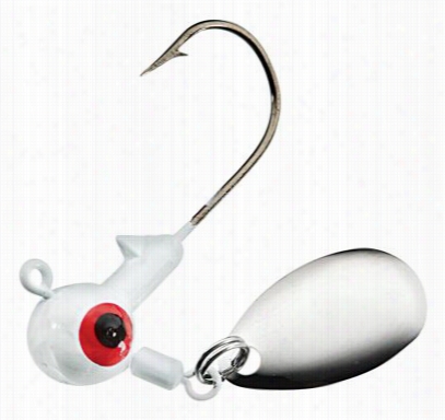 Round Head Spinner  Jighdes - 1/16 Oz. - White