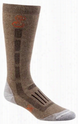 She Outdoor Pro Team Over The Calf Socks With Scent Control For  Ladies - Brown/silver - L