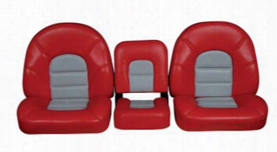 Tempress 5-piece Deluxe Bench Style Boat Seat - Red/gray