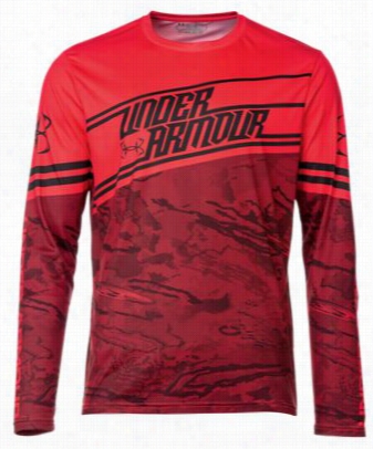 Under Armour Fishing Jersey Shirt For Men - Rocket Red - S