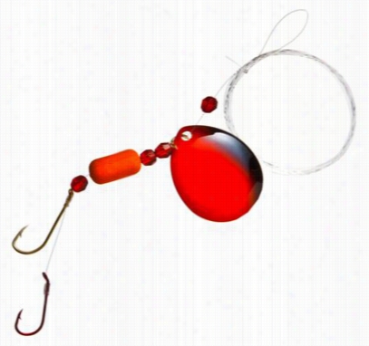 Xps Walleye Angler Walleye Rig - Floating Double Hhook - Orange Black - #5 Colorado Blade