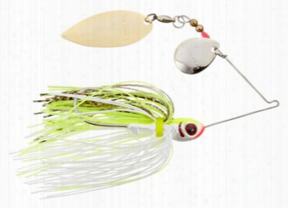 Booyah Counter Strike Spinnerbait - Tande Mblade - 3/8 Oz. - Gold Scale Chartrese White