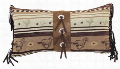 Brown Mustang Collection Concho Accent Pillow