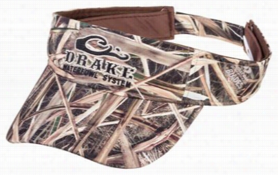 Drake Waterfowl Systems Logo Camo Visor -- Mossy Oak Shadow Grass Blades