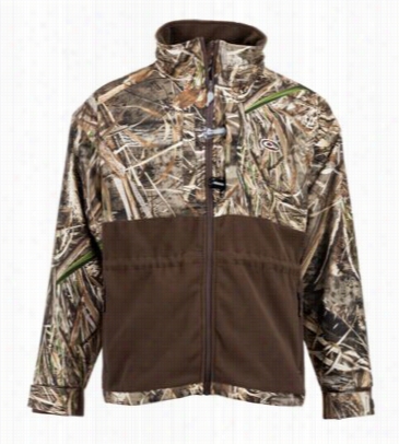 Drake Waterfowl Systems Mst Eqwader Plus Full Zip Shirt For Men - Long Sleeve - Realtree Max-5 - S