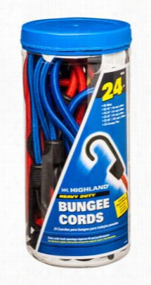 Highland Heavy-duty Bungee Cords - 24-piece