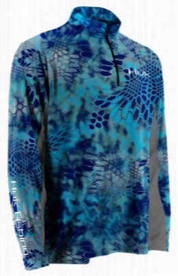 Huk Kryptek Icon 1/4-zip Mid-layer Mock Neck Top For Men- Pontus - L