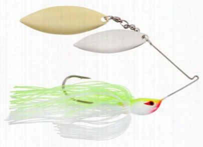 Lzaer Organ Of Sight Spinnerbait - Double Willow - 3/8 Oz - Chartreuse/white