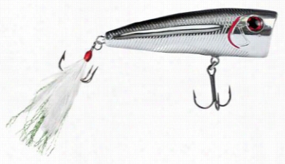 Livingston Lures Walk N Pop 77 Crankbait - #5 Hook - Black Back Chrome Shad