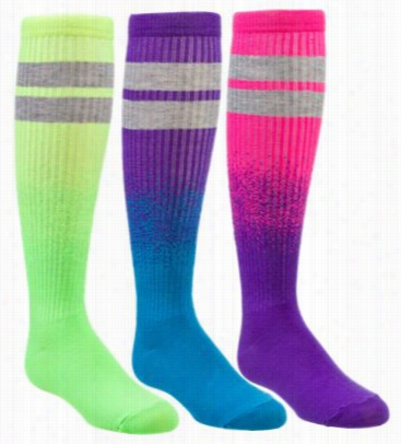 Naturl Reflections Knee High Colored Socks For Ladies - 3-pair Pack