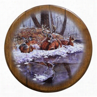 Promotional Wood Products Barrel Head - Creekside By Jim Hansel