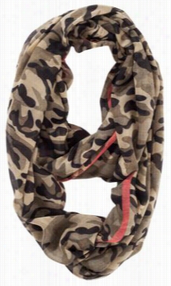 Qyagga Camo Frame Infinity Scarf For Ladies - Spiced Coral