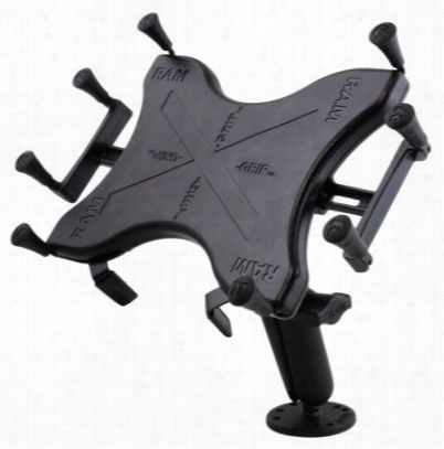 Ram Mounts Flat Surfce Large Tabletm Ouunt With Long Double Socket Arm And X-grip Iii Holder