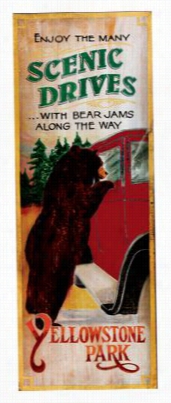 Red Horse Bear Jams Vinntage Sign -  '32 X 11'