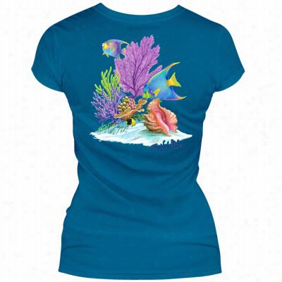 Salt Life Queen Reef Crewneck T-shirt For Ladies - S