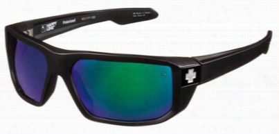 Spy Mccoy Polarized Sunglasses - Matte Black/happy Green Mirror