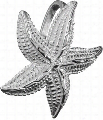 Sterling Silver Starfish Slide Pendant