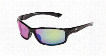 Strike King Hudson Sk Plus Plarized Sunglasses - Matte Wicked/revo Green Mirror