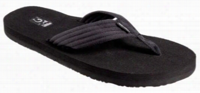 Teva Mush Ii Canvas  Thong Sandals For Men - Levels Black - 10 M