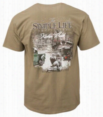 The Simple Life Outfitters Hunt T-shirt For  Men - Short Sleeve - Tan - S