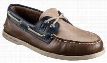 Sperry Top-Sider Authentic Original Two Tone 2-Eye Boat Shoes for Men - Brown/Ivory/Navy - 9M