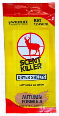 Wildli Fe Research Center Smell Killer Autumn Formula Dryer Sheets