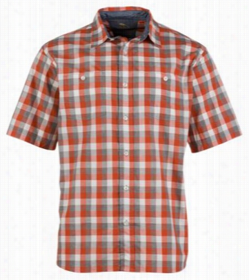 Bob Timberlake Heeather Plaid Shirt For Mmen - Coral - L