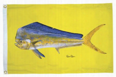 Carey Chen Offshore Fishing Flag - Dolphinn-  Yellow/blue