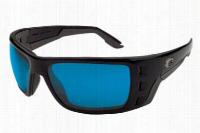 Costa Permit 580g Polazied Sunglasses - Matte Black/blue Mirror