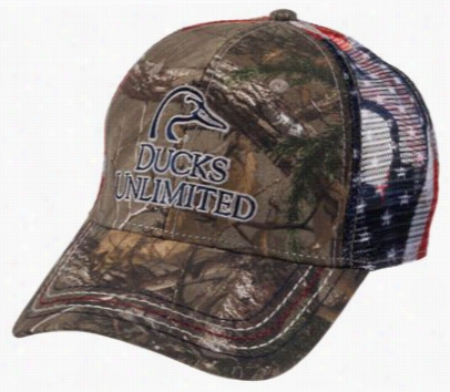 Ducks Unlimited  Patriotic Mesh Back Cap