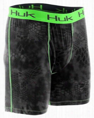 Huk Kryptek Pf Boxer Jock For Men - Typhoon Black Camo - M