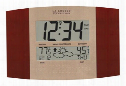 La Crosse Technology Atokic Digital Wall Clock With Forecast And Weather