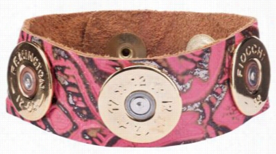 Lizzy J's P Ink Camo Leather Cuff With Shotgun Shells