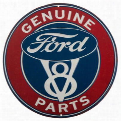 Oen Road Brands Genuine Ford Parts Embossed Die-cut Tin Sign