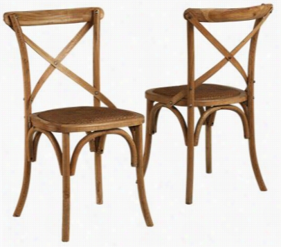 Park Hill Assemblage Wooden Cross-back 2 Chair Set