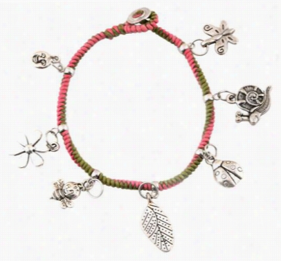 Pink House Knot Garden Charm Bracelet