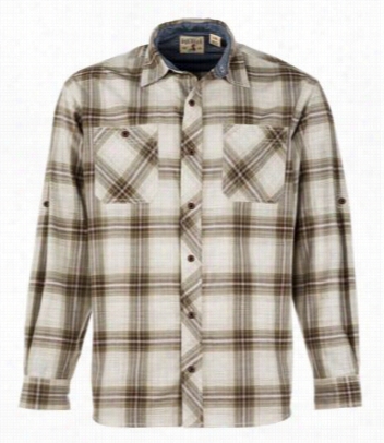 Redhead Roll-sleeve Plaid Shirt Fkr Mmen - Birch - L