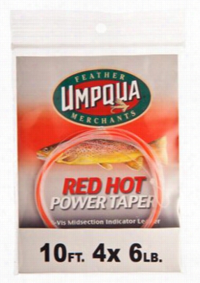 Umpqua Red Hot Power Taper Hi-vis In Dicatoor Leader - 3x