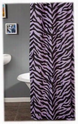 Zebra Lavender Collection Shower Curtain