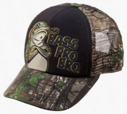 Bass Pro Bro Mesh Back Cap For Kids - Black/realtree Xtra