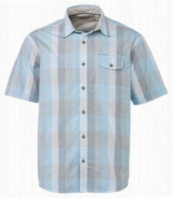 Bob Timberlake  Seersucker Shirt For Men - Blue Plaid - L