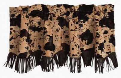 Caldwell Collection Fringe Faux Cowhide Valance