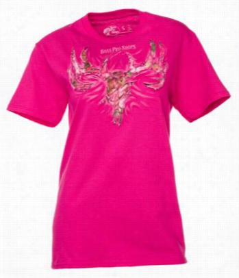 Camo Rip Sul Lt--shirt For Ladies - Heliconia - S