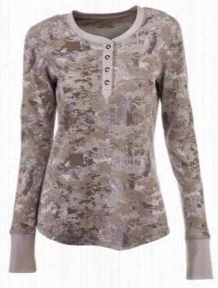 Carhartt Hayward Camo Tthermal Henley Fo Ladies - Hybrid Camo Purple - S