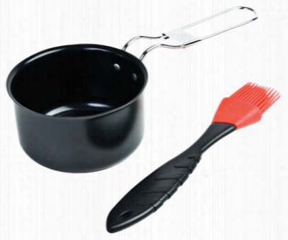 Charcoal Comrade Bbq Basting Sauce Pot And Brush Sharpen